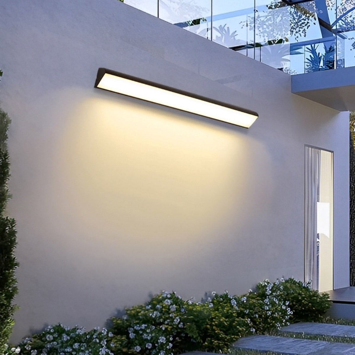 Black Waterproof Outdoor LED Strip Lights Porch Light Exterior Wall Lights - Flyachilles