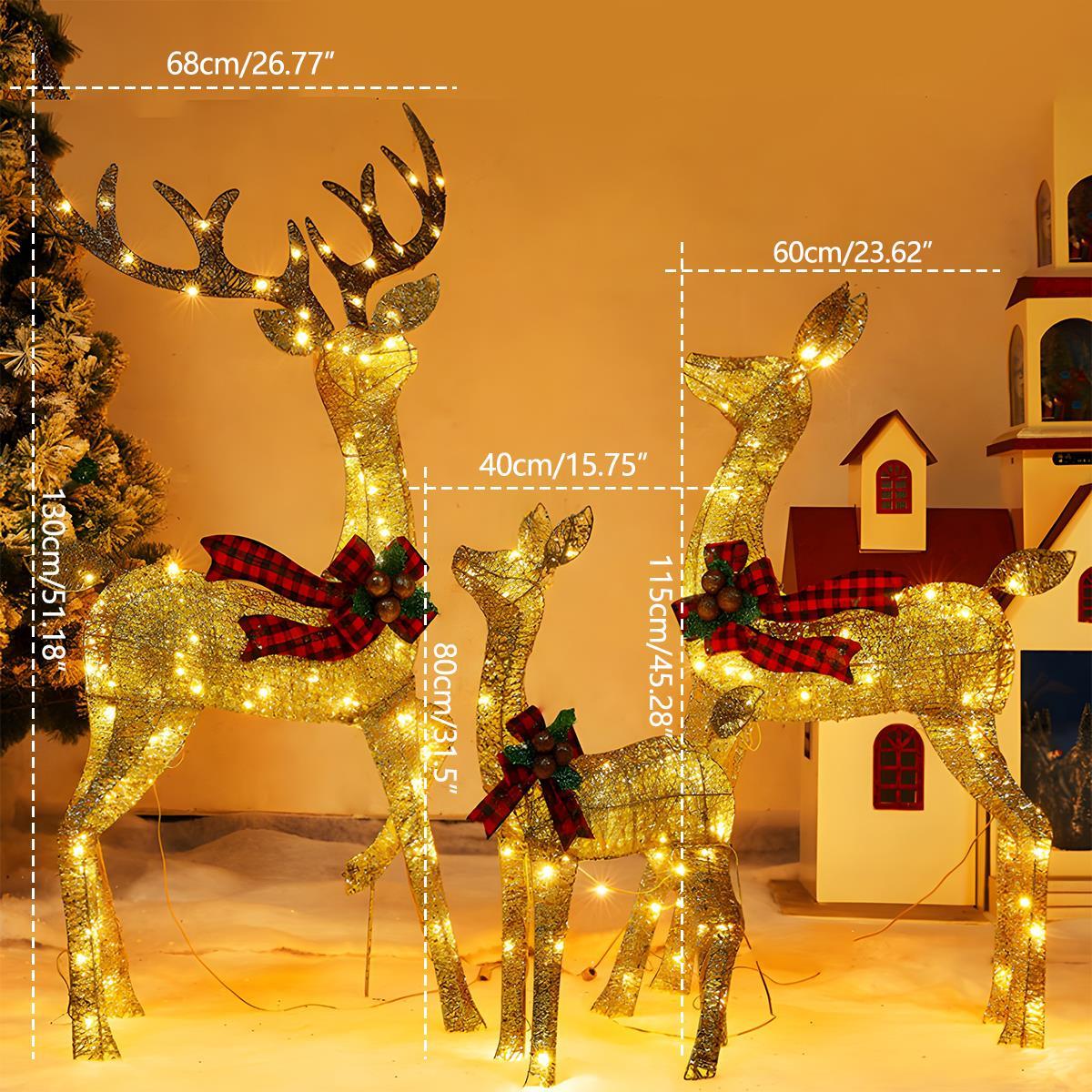 Christmas Elk Plug In Luminous Decor Light Ornaments - Flyachilles