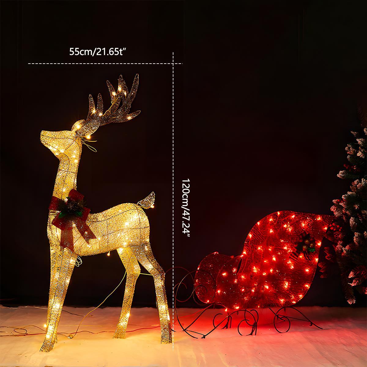 Christmas Elk Plug In Luminous Decor Light Ornaments - Flyachilles