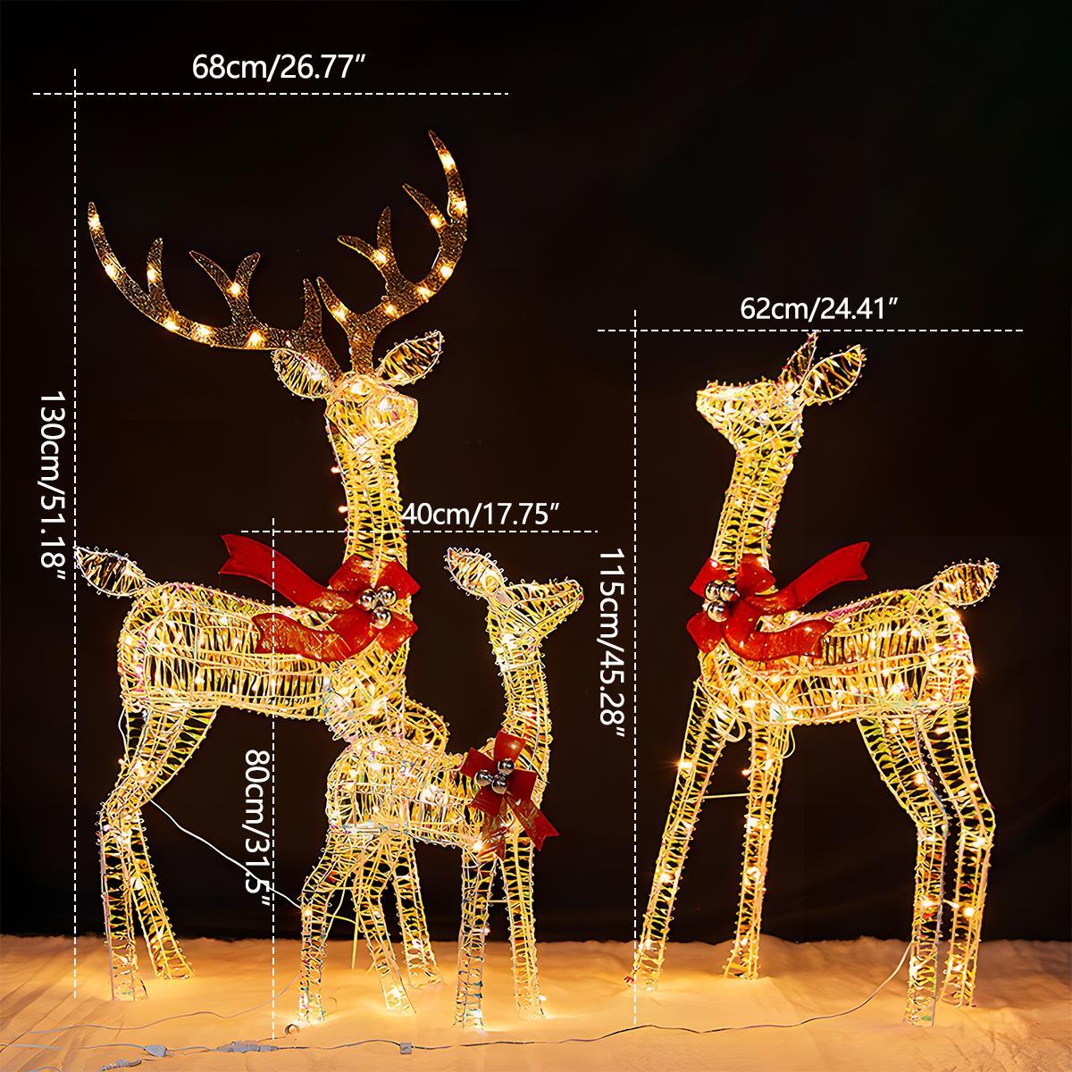 Christmas Elk Plug In Luminous Decor Light Ornaments - Flyachilles