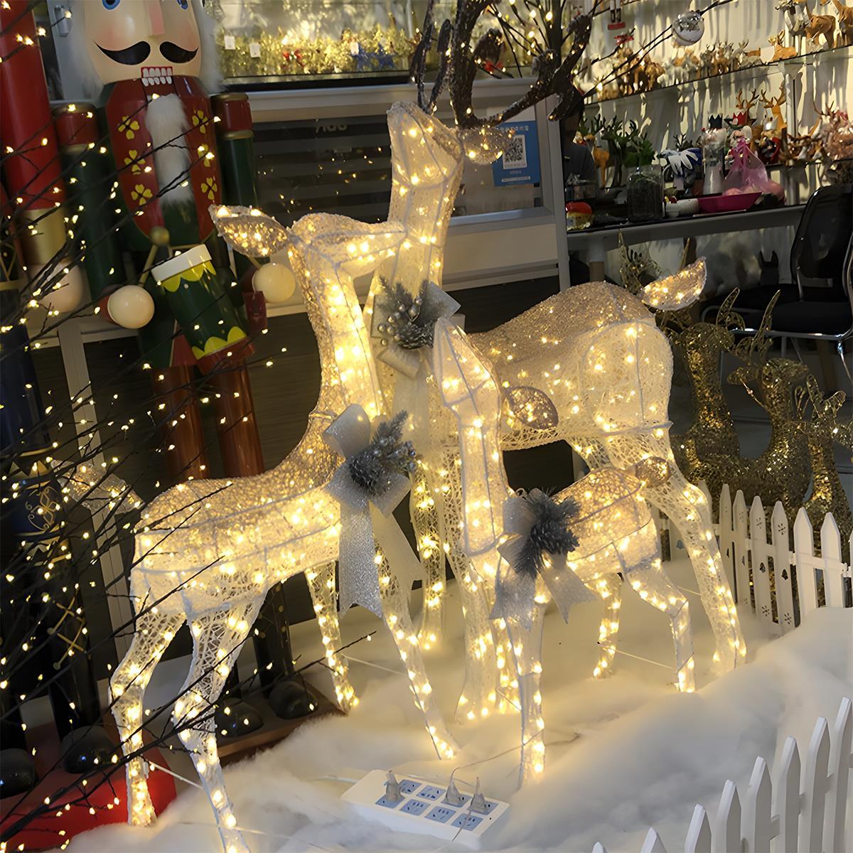 Christmas Elk Plug In Luminous Decor Light Ornaments - Flyachilles
