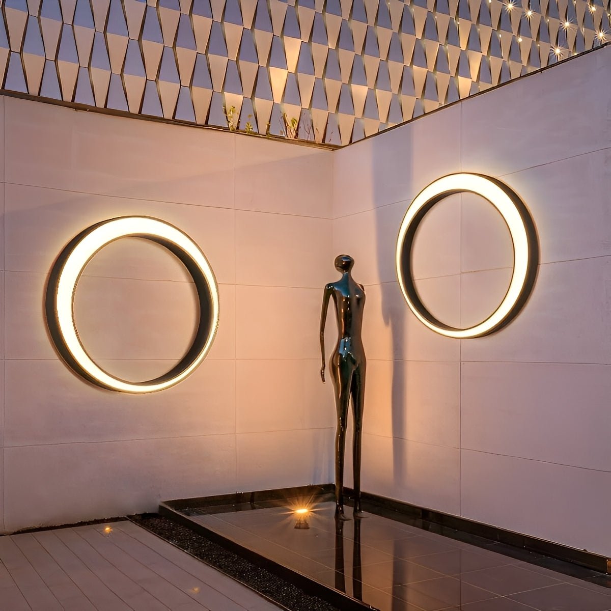 Circular Moon Led Waterproof Wall Light - Flyachilles