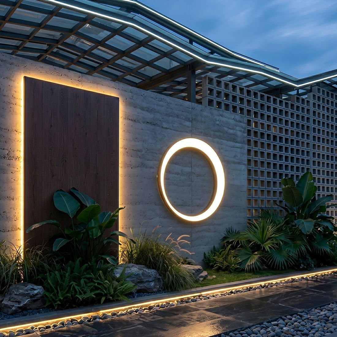Circular Moon Led Waterproof Wall Light - Flyachilles