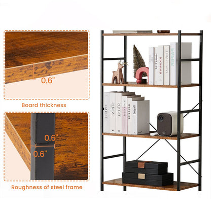 Classic 5 Tiers Bookshelf Storage Rack Shelves Storage Organizer - Flyachilles