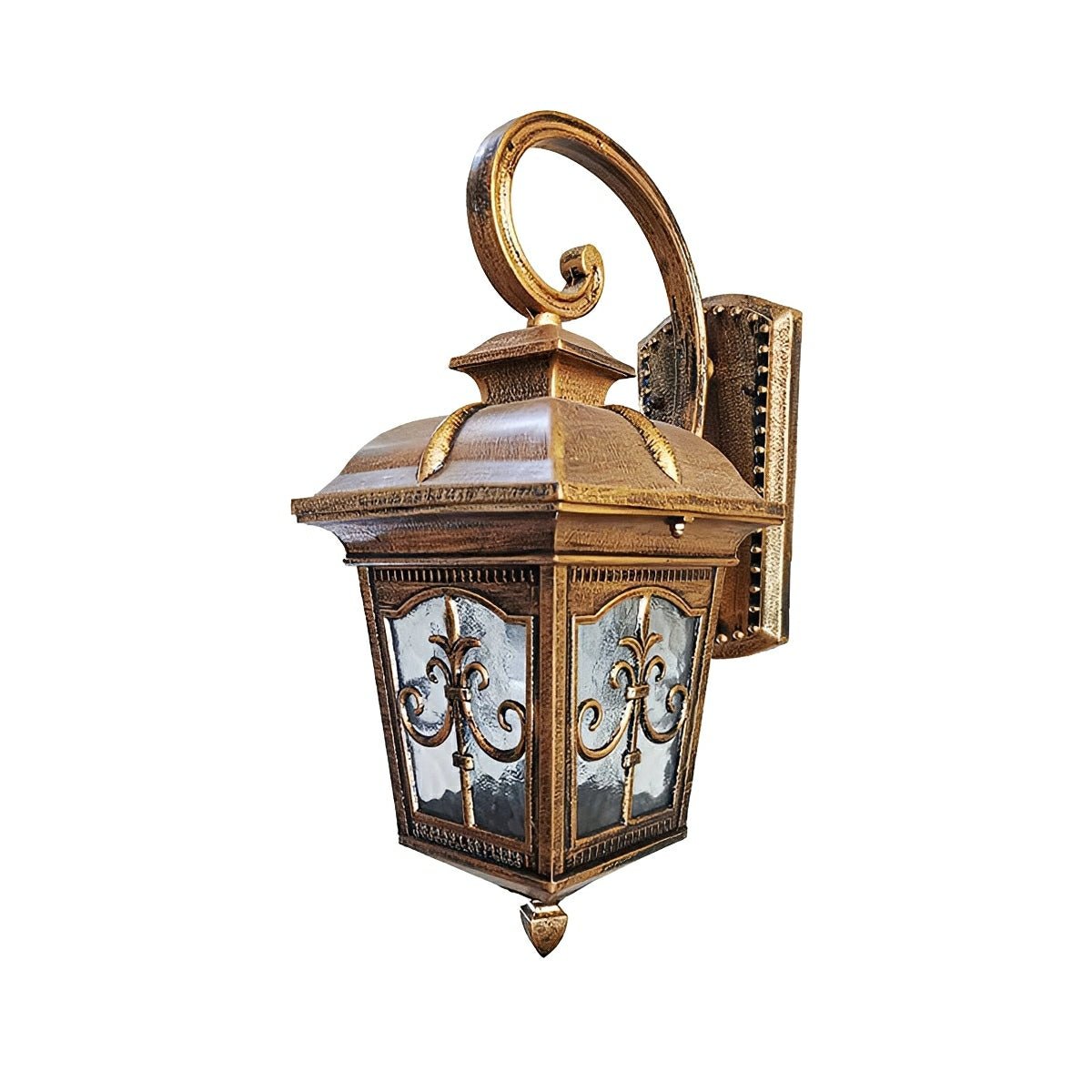 Classic European Outdoor Waterproof Tower Glass Wall Light LED Exterior Sconce - Flyachilles