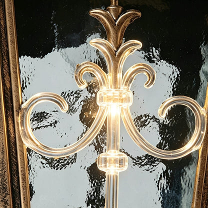 Classic European Outdoor Waterproof Tower Glass Wall Light LED Exterior Sconce - Flyachilles