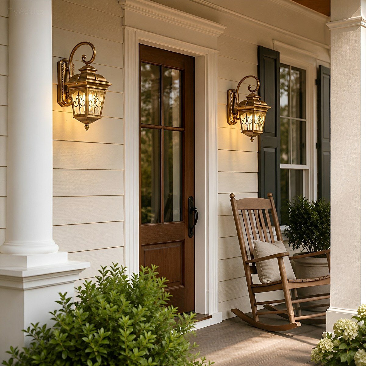 Classic European Outdoor Waterproof Tower Glass Wall Light LED Exterior Sconce - Flyachilles
