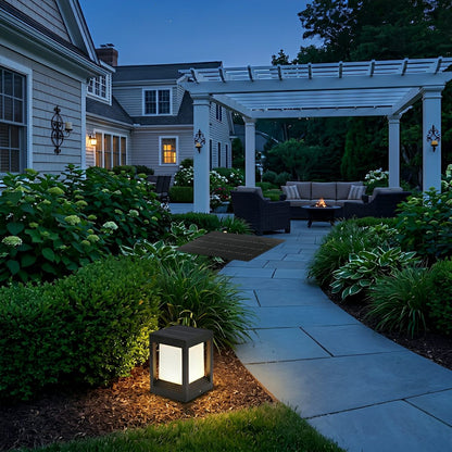 Classic Minimalist Cube Waterproof Fence Outdoor Post Light - Flyachilles