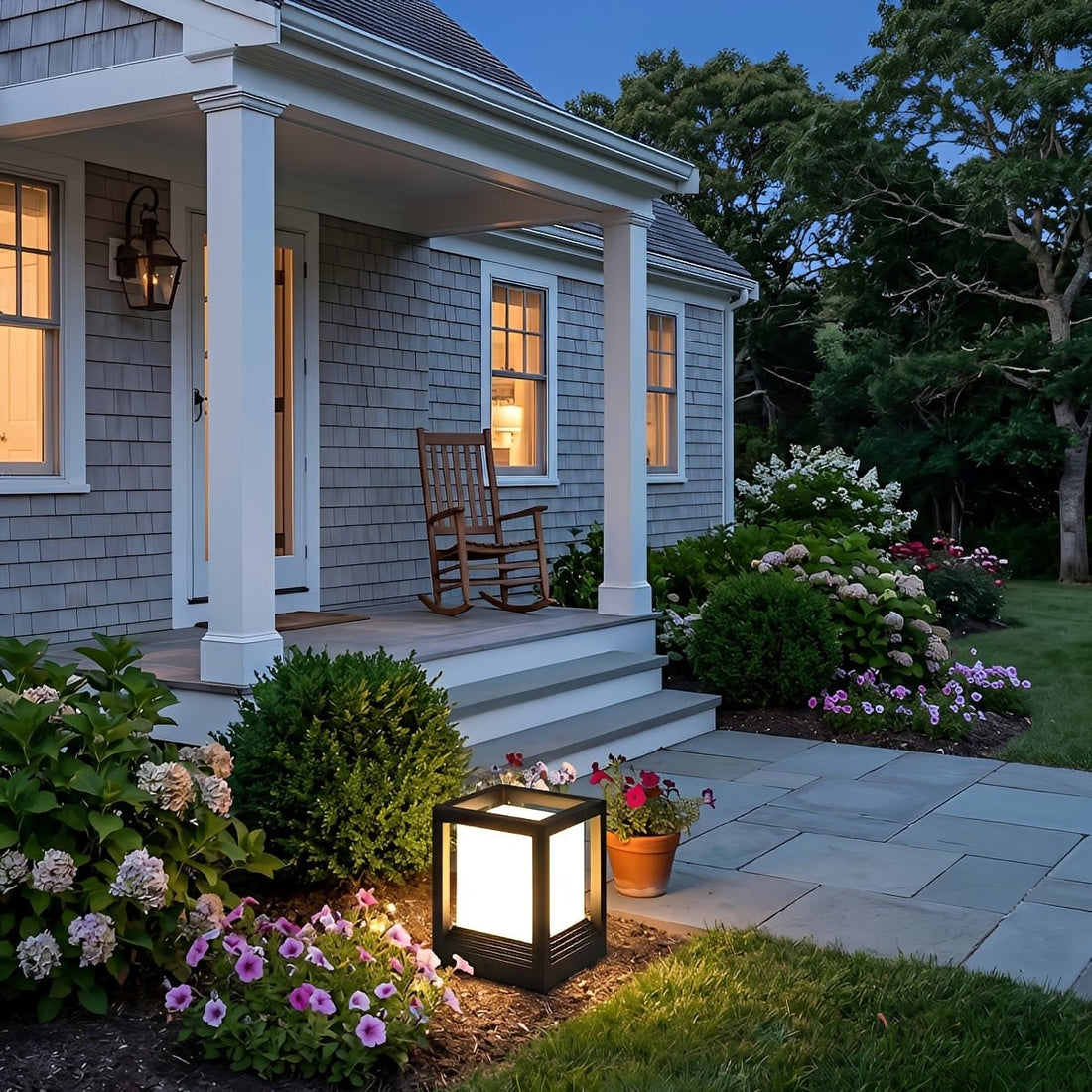 Classic Minimalist Cube Waterproof Fence Outdoor Post Light - Flyachilles