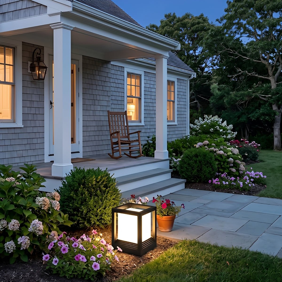 Classic Minimalist Cube Waterproof Fence Outdoor Post Light - Flyachilles