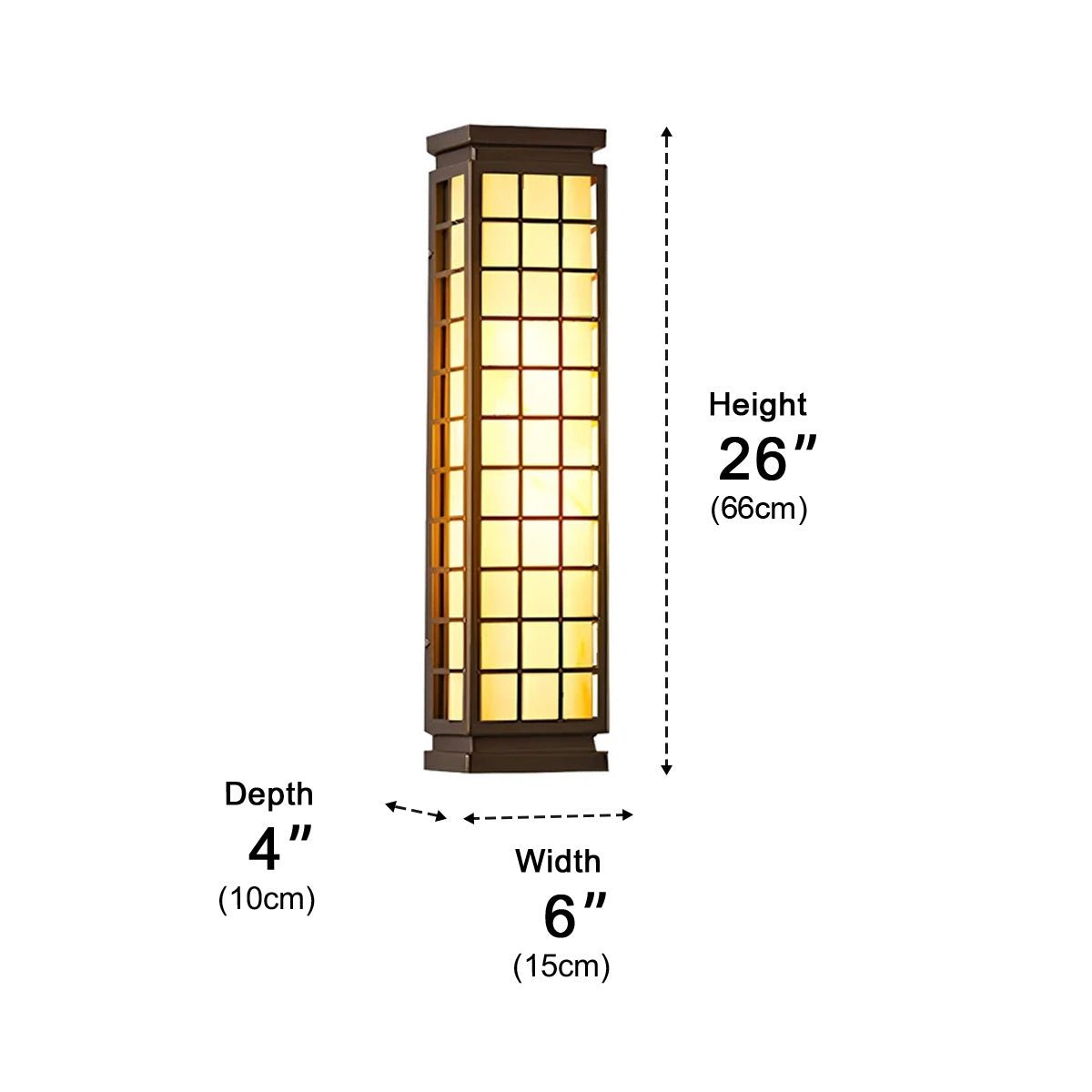 Classic Rectangular Waterproof Vintage Outdoor Wall Lights - Flyachilles