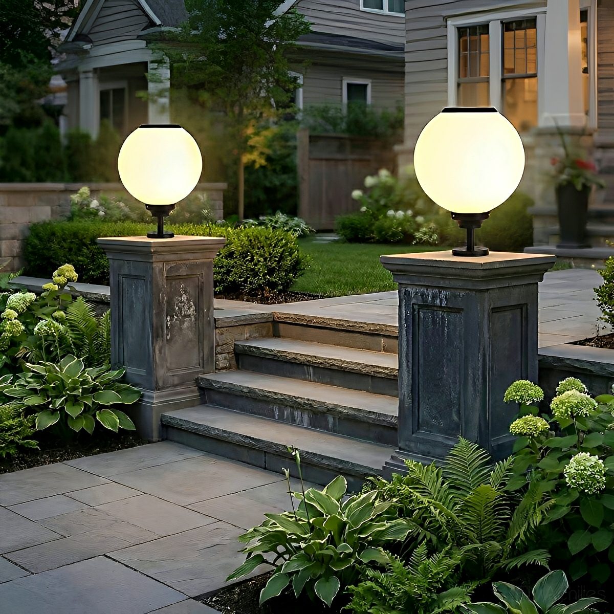 Classic Solar Fence Waterproof Globe LED Fence Post Caps Lights - Flyachilles