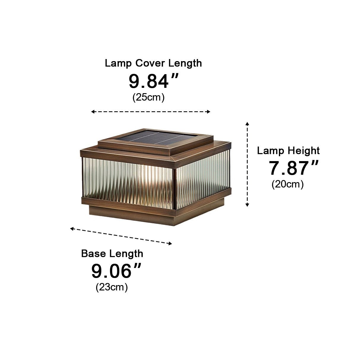 Classic Square Waterproof Outdoor Post Light Fence Pillar Lamp - Flyachilles