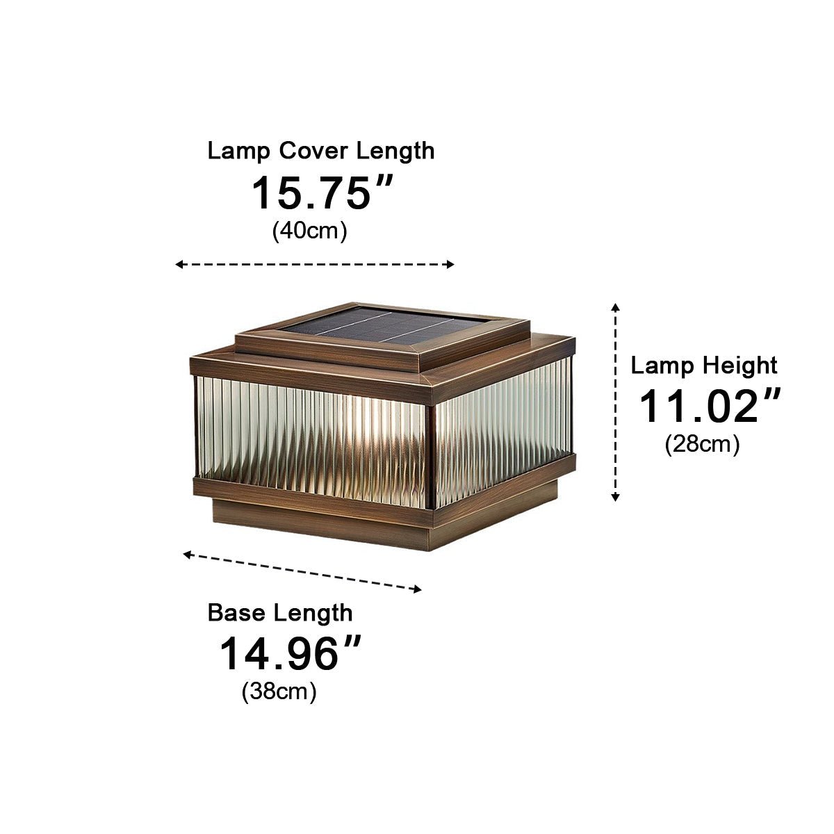 Classic Square Waterproof Outdoor Post Light Fence Pillar Lamp - Flyachilles