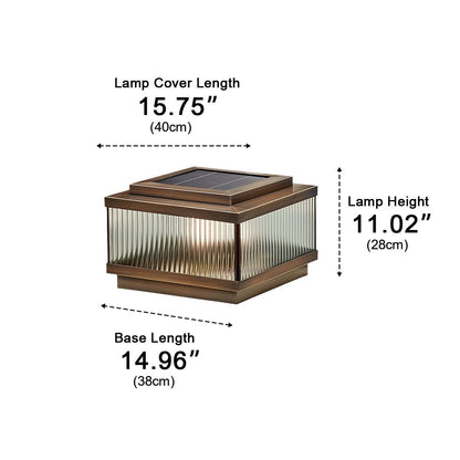 Classic Square Waterproof Outdoor Post Light Fence Pillar Lamp - Flyachilles