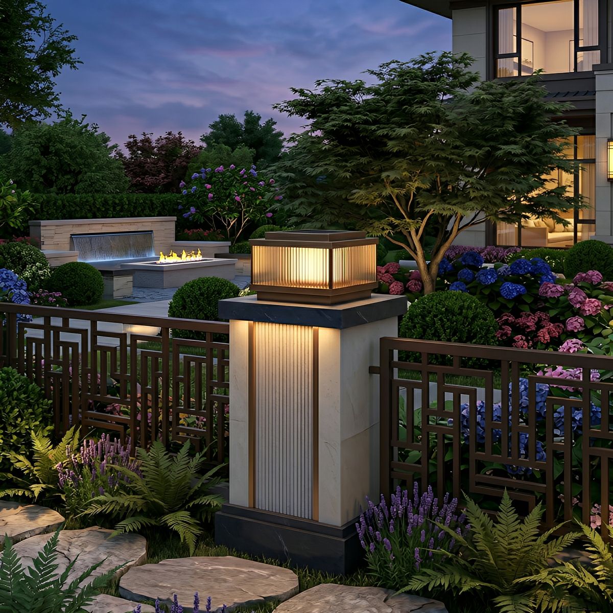 Classic Square Waterproof Outdoor Post Light Fence Pillar Lamp - Flyachilles