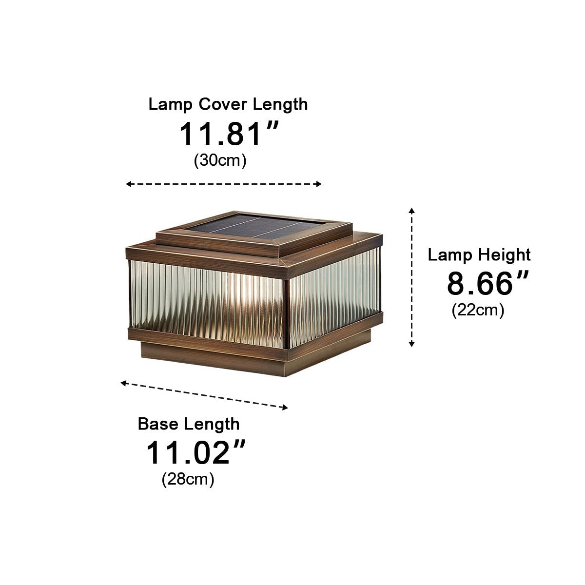 Classic Square Waterproof Outdoor Post Light Fence Pillar Lamp - Flyachilles