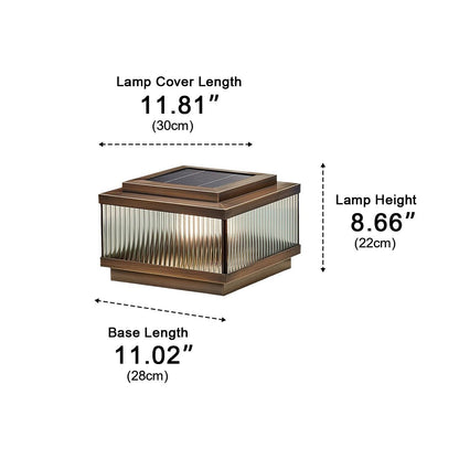 Classic Square Waterproof Outdoor Post Light Fence Pillar Lamp - Flyachilles