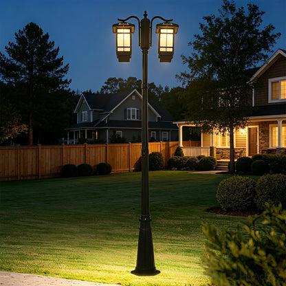 Classic Waterproof Black Outdoor Pole Lights LED Street Lamp - Flyachilles