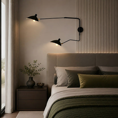 Creative Adjustable Iron Industrial Swing Arm Wall Lamp Wall Sconce Lighting - Flyachilles