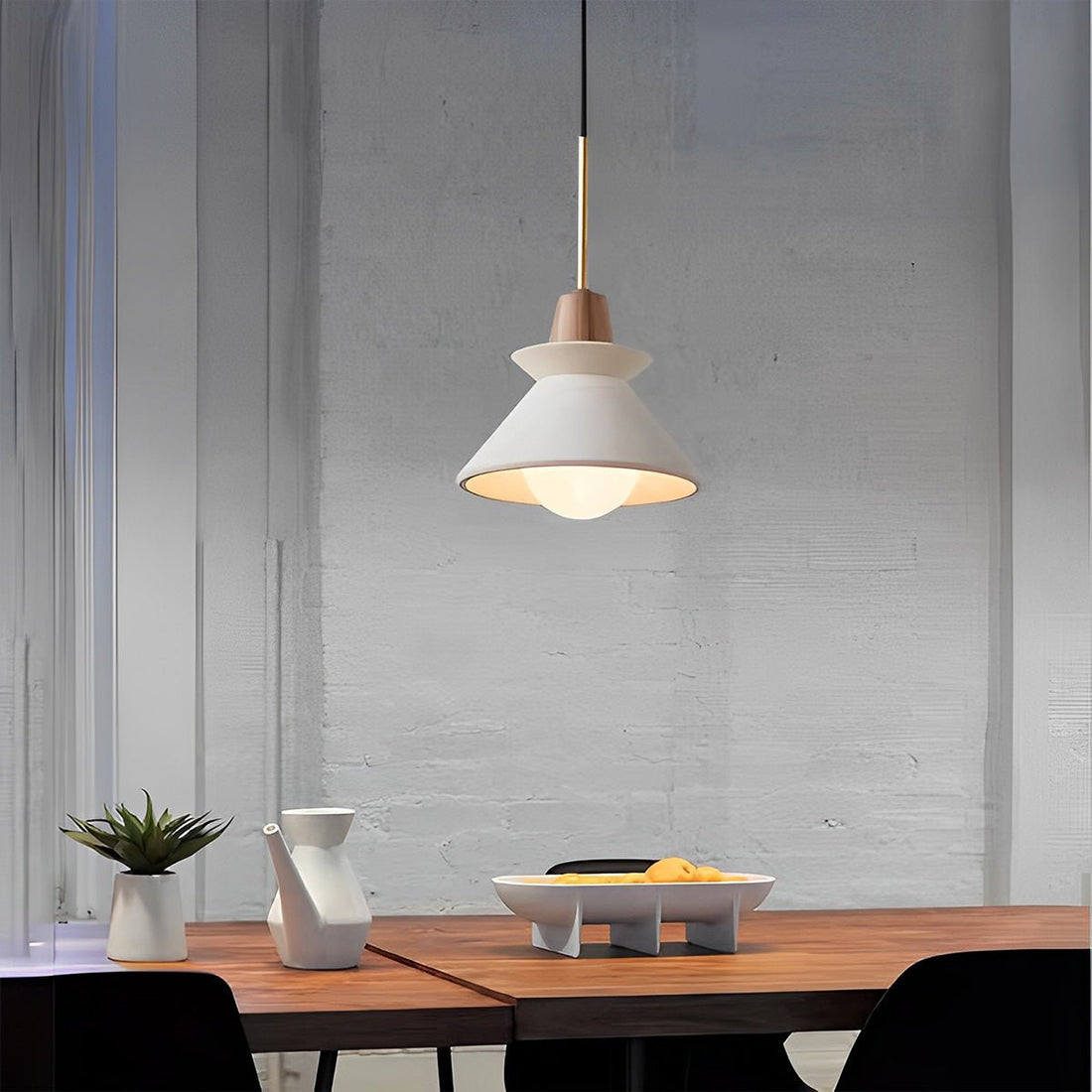 Creative Cement Wood White Chandelier Pendant - Flyachilles