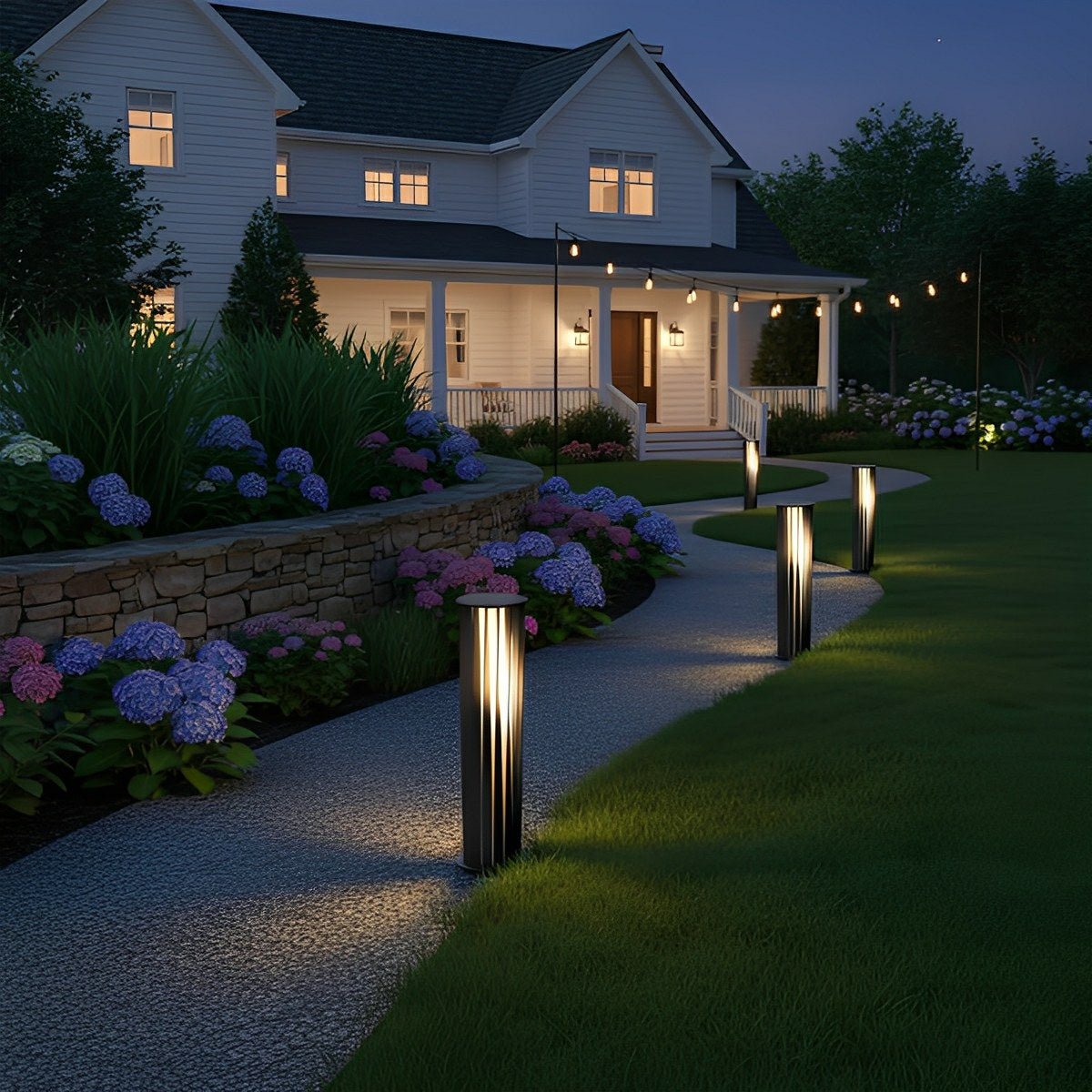 Creative Cylindrical LED Waterproof Black Modern Solar Pathway Light Walkway Floor Lamp - Flyachilles