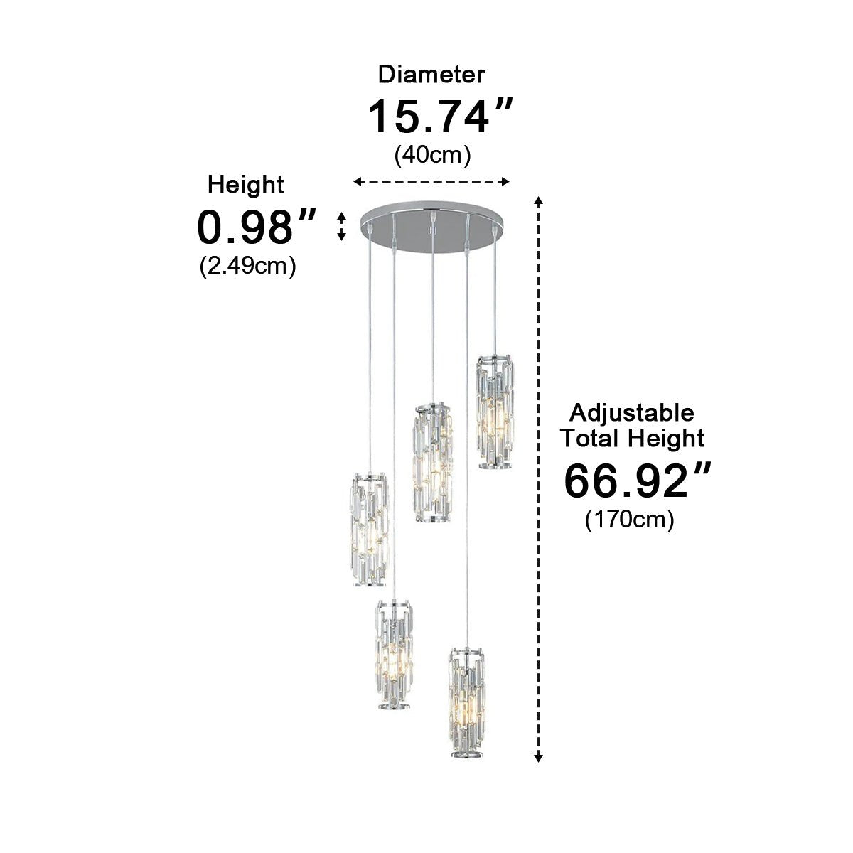 Creative Iron Crystal Glass Chandelier Pendant Lights Ceiling Lamp - Flyachilles