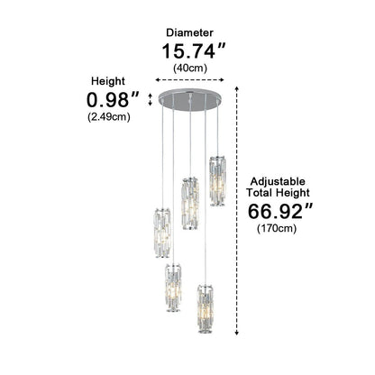 Creative Iron Crystal Glass Chandelier Pendant Lights Ceiling Lamp - Flyachilles