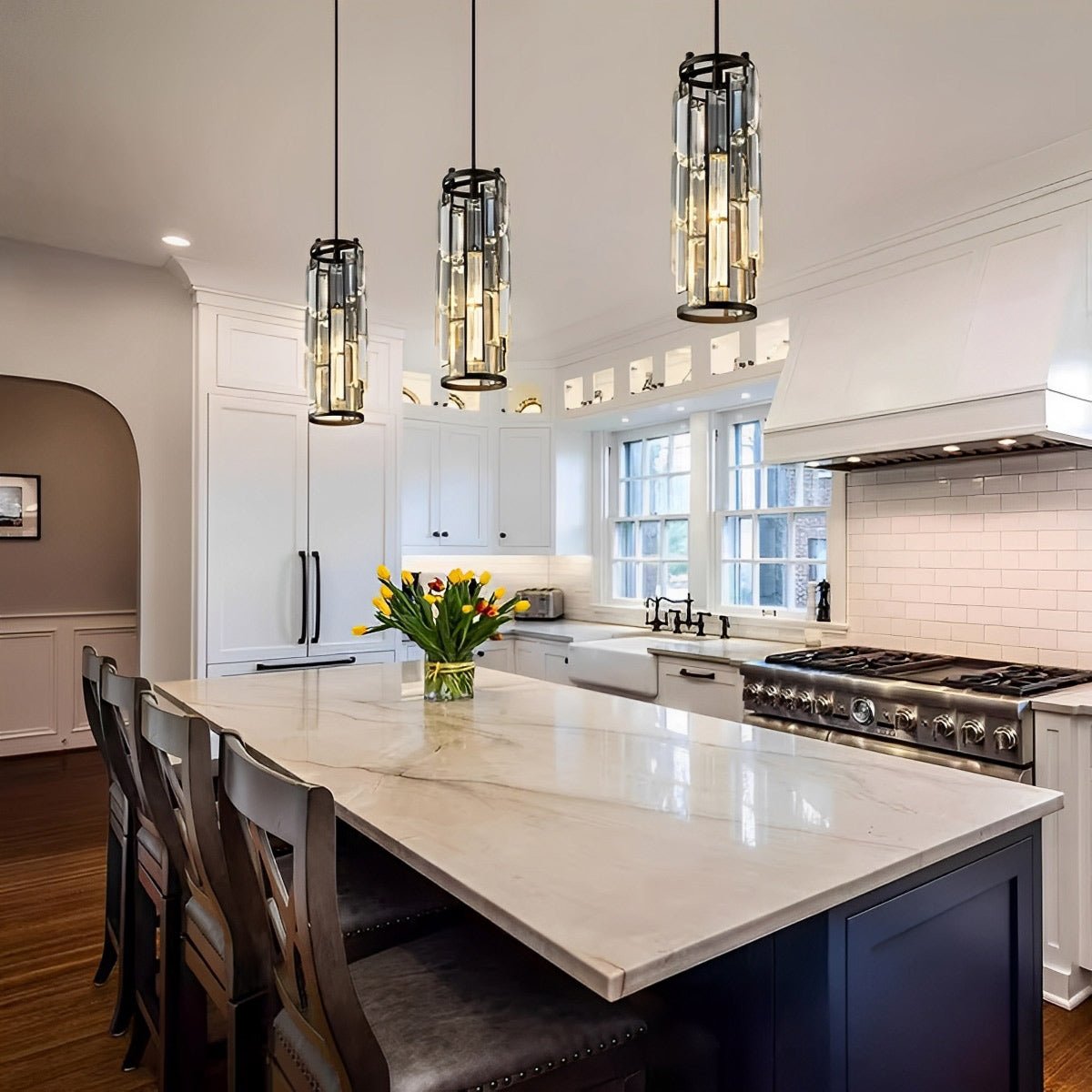 Creative Iron Crystal Glass Chandelier Pendant Lights Ceiling Lamp - Flyachilles