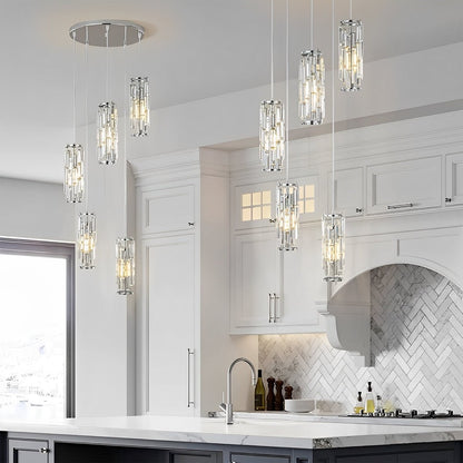 Creative Iron Crystal Glass Chandelier Pendant Lights Ceiling Lamp - Flyachilles