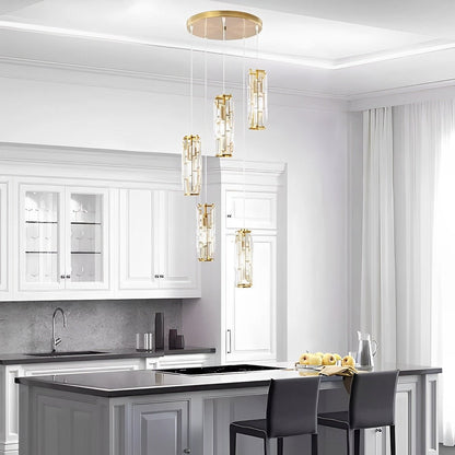 Creative Iron Crystal Glass Chandelier Pendant Lights Ceiling Lamp - Flyachilles