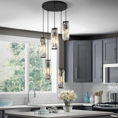 Creative Iron Crystal Glass Chandelier Pendant Lights Ceiling Lamp - Flyachilles