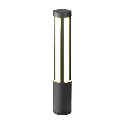 Cylinder LED Black Modern Outdoor Post Lights - Flyachilles