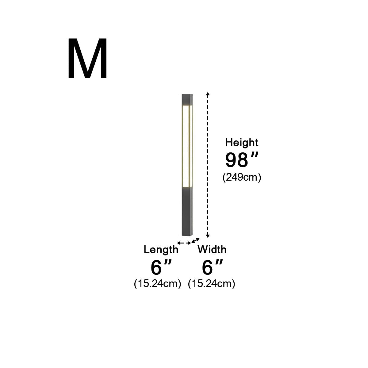 Cylinder Shaped Waterproof LED Black Modern Outdoor Column Light - Flyachilles