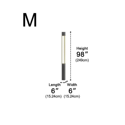 Cylinder Shaped Waterproof LED Black Modern Outdoor Column Light - Flyachilles