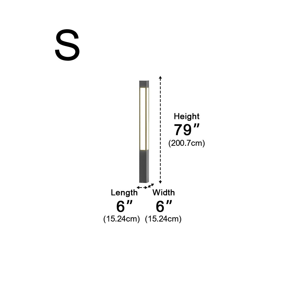 Cylinder Shaped Waterproof LED Black Modern Outdoor Column Light - Flyachilles