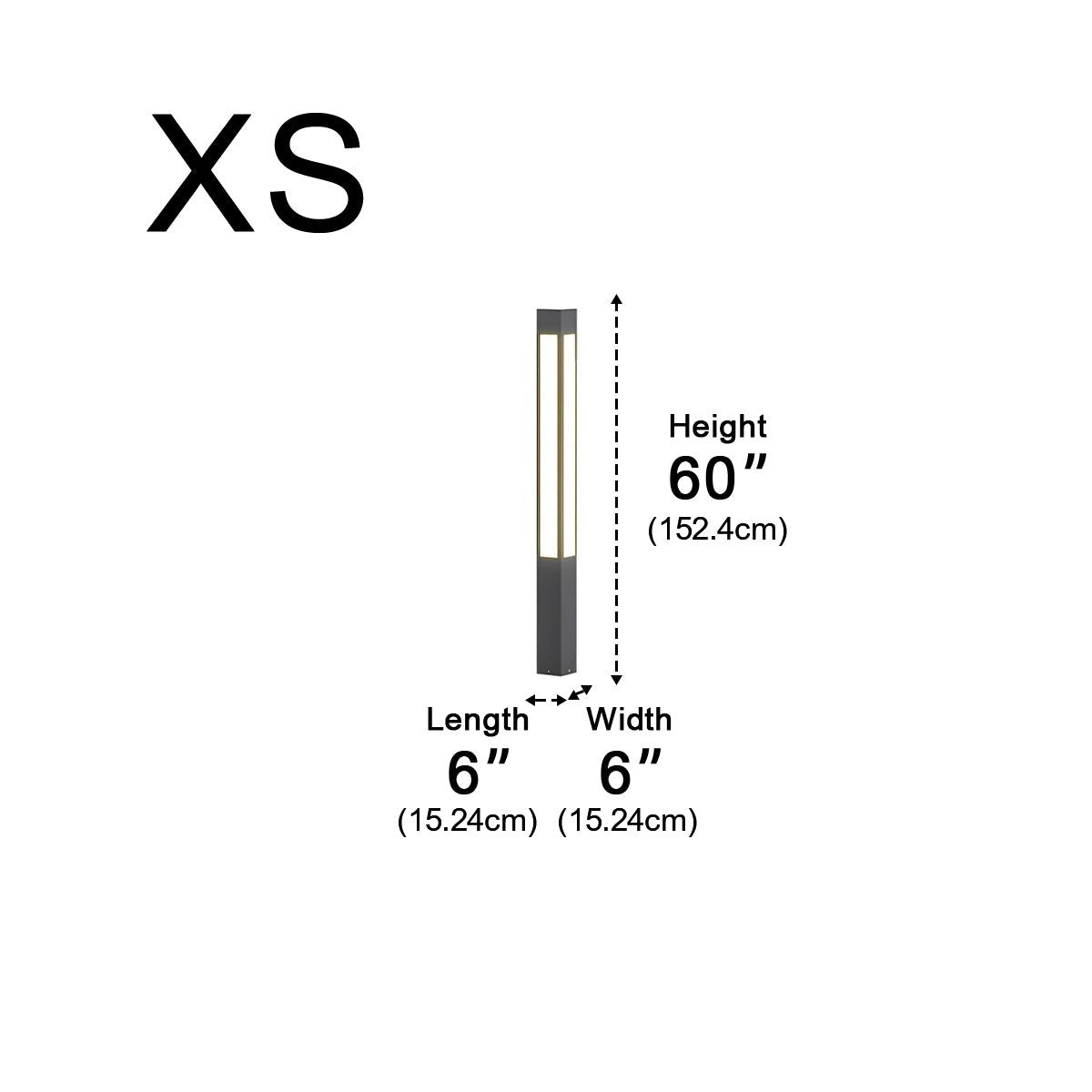 Cylinder Shaped Waterproof LED Black Modern Outdoor Column Light - Flyachilles