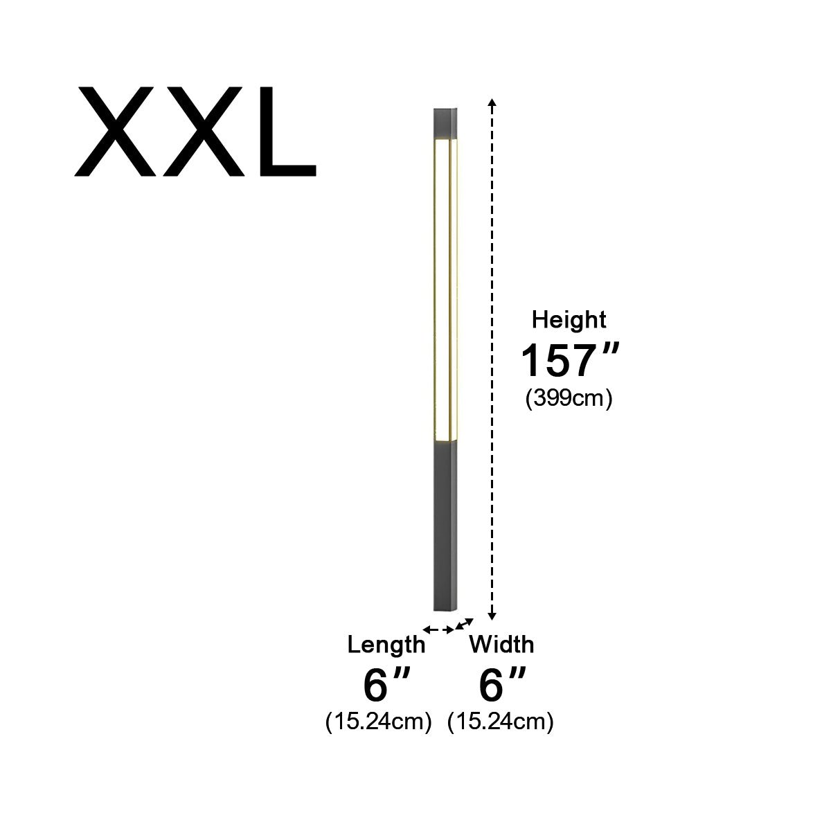 Cylinder Shaped Waterproof LED Black Modern Outdoor Column Light - Flyachilles