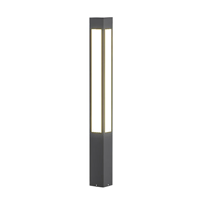 Cylinder Shaped Waterproof LED Black Modern Outdoor Post Lights - Flyachilles