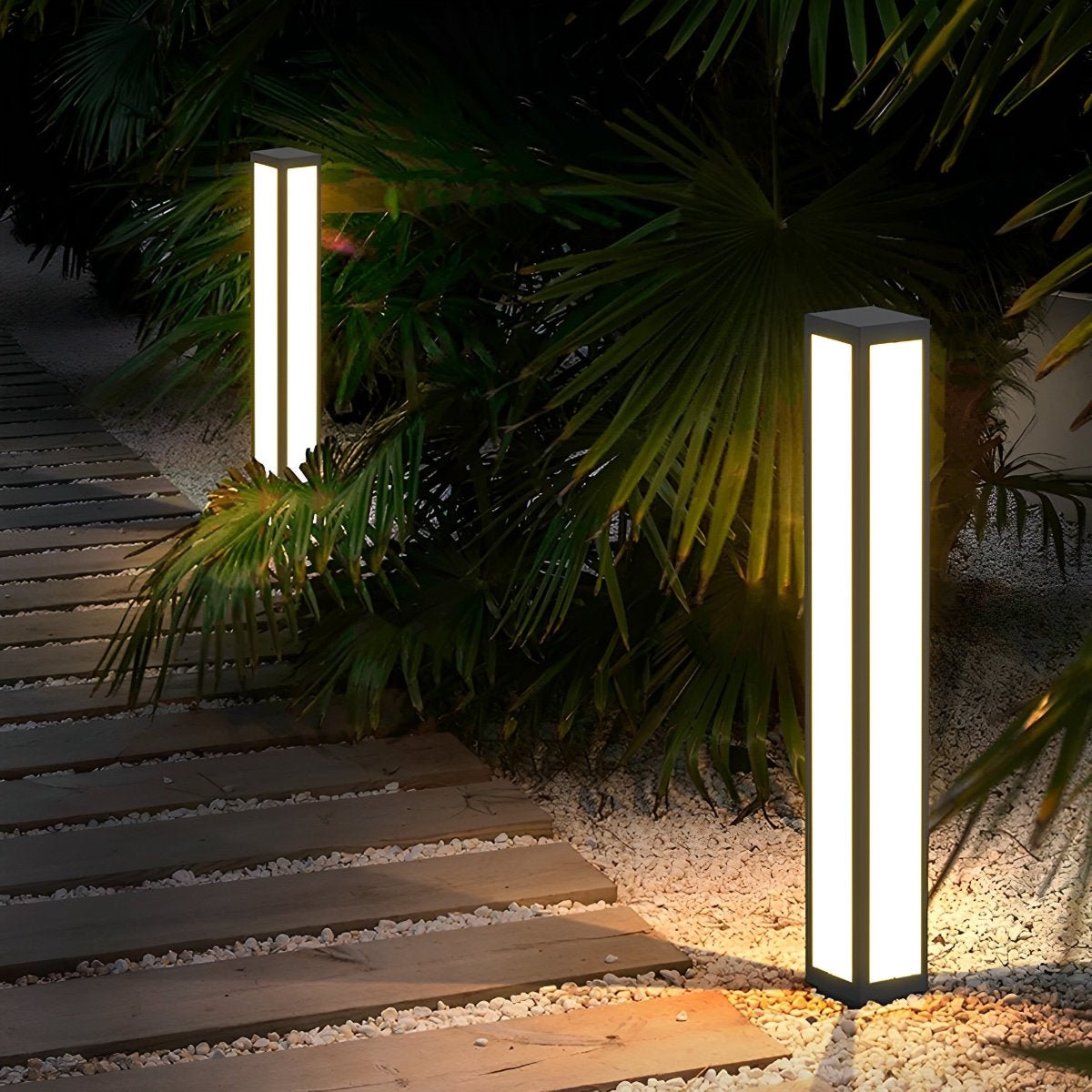 Cylinder Shaped Waterproof LED Black Modern Outdoor Post Lights - Flyachilles
