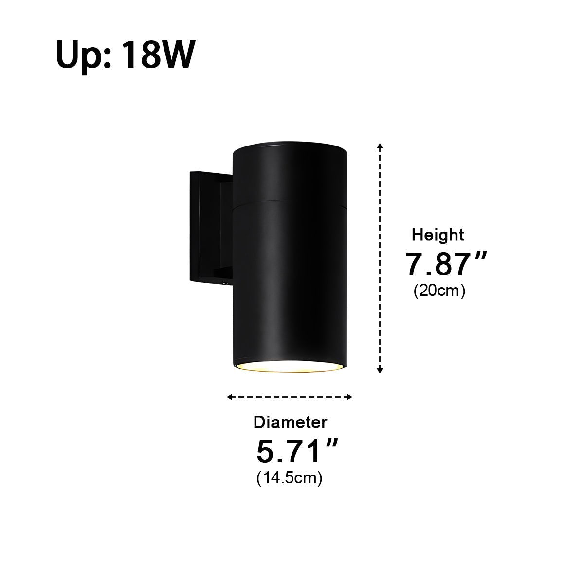 Cylinder Waterproof Outdoor Up and Down LED Exterior Wall Lights Spotlight - Flyachilles