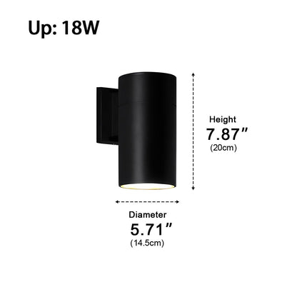 Cylinder Waterproof Outdoor Up and Down LED Exterior Wall Lights Spotlight - Flyachilles