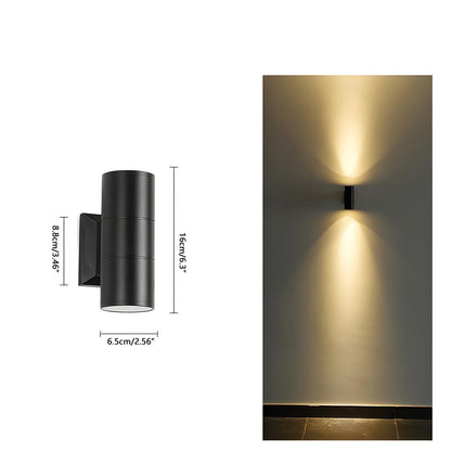 Cylinder Waterproof Outdoor Up and Down LED Exterior Wall Lights Spotlight - Flyachilles