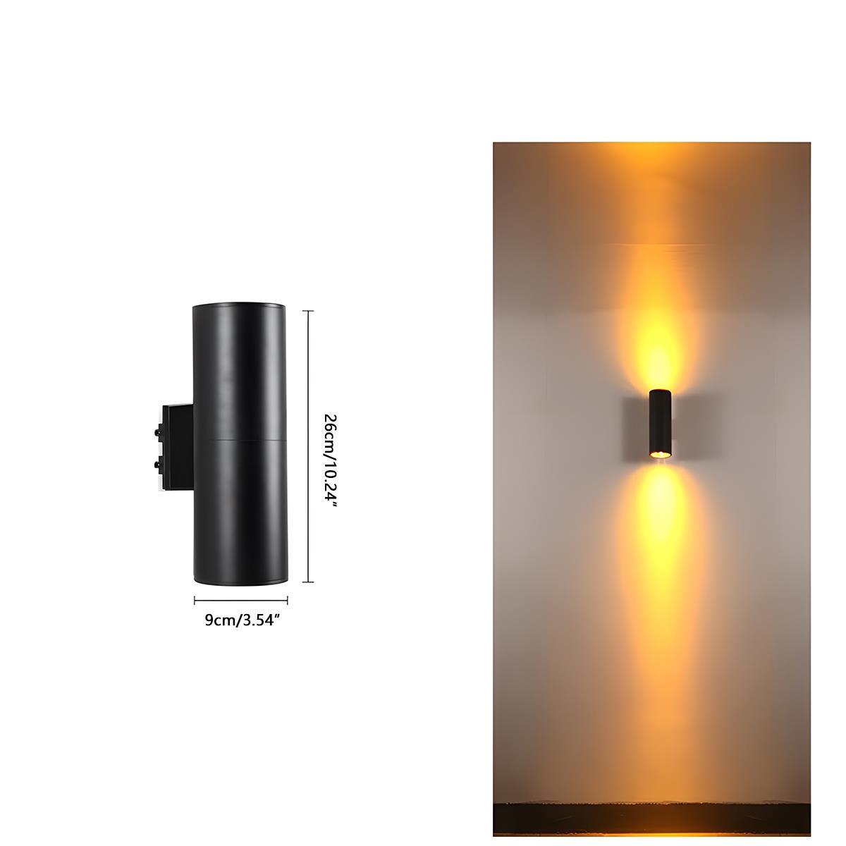 Cylinder Waterproof Outdoor Up and Down LED Exterior Wall Lights Spotlight - Flyachilles