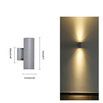 Cylinder Waterproof Outdoor Up and Down LED Exterior Wall Lights Spotlight - Flyachilles