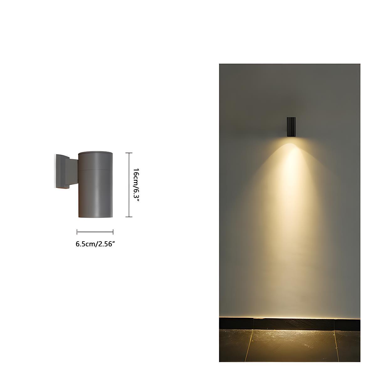 Cylinder Waterproof Outdoor Up and Down LED Exterior Wall Lights Spotlight - Flyachilles