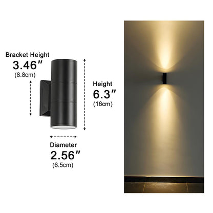 Cylinder Waterproof Outdoor Up and Down LED Exterior Wall Lights Spotlight - Flyachilles