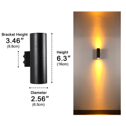Cylinder Waterproof Outdoor Up and Down LED Exterior Wall Lights Spotlight - Flyachilles