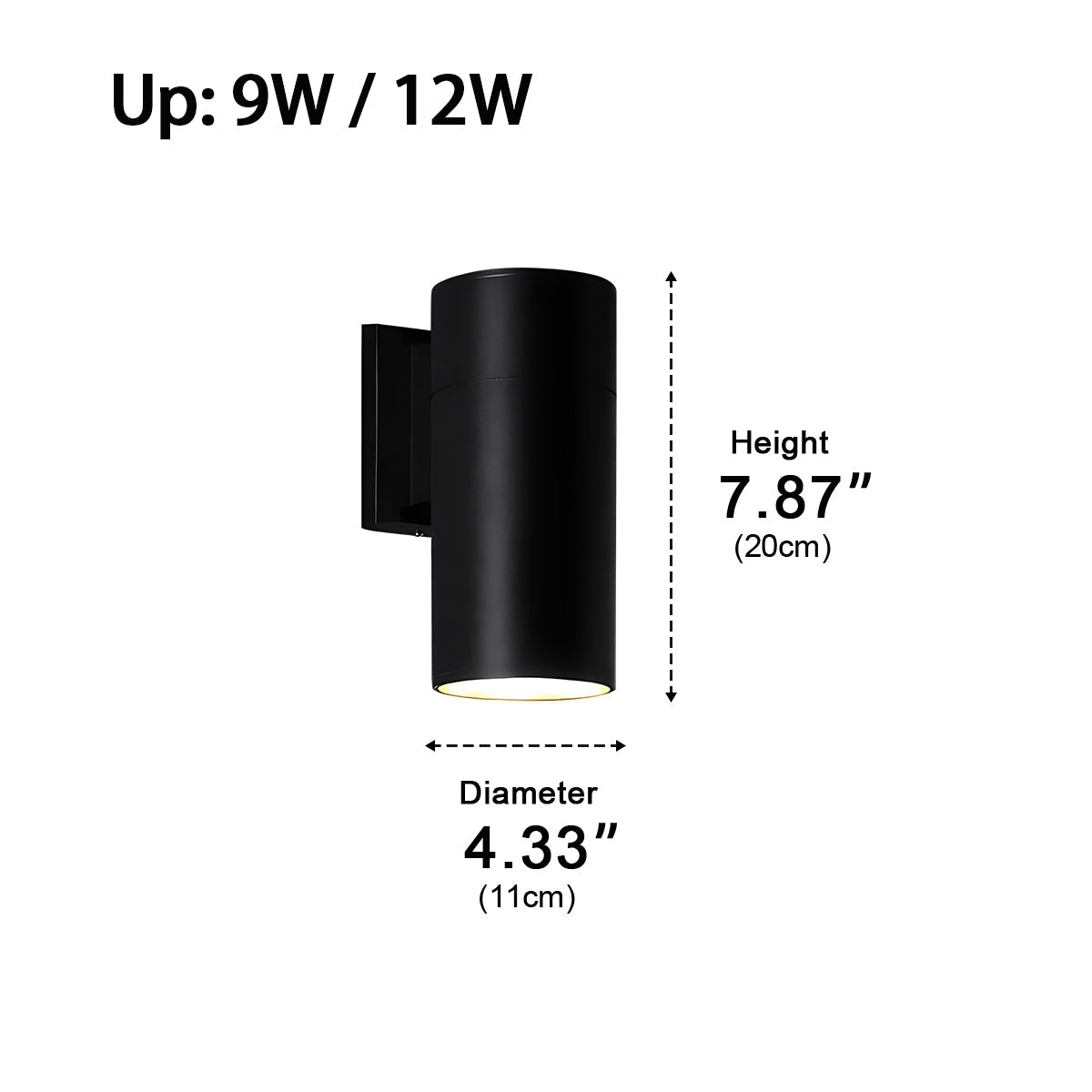 Cylinder Waterproof Outdoor Up and Down LED Exterior Wall Lights Spotlight - Flyachilles