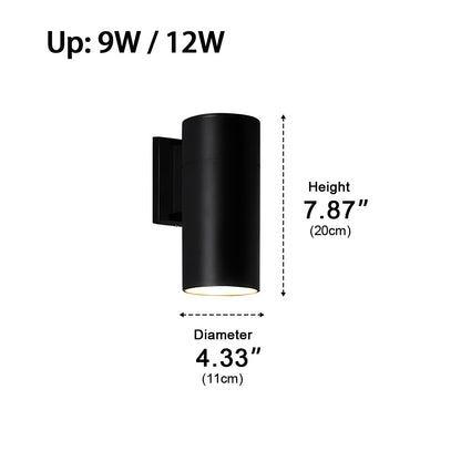 Cylinder Waterproof Outdoor Up and Down LED Exterior Wall Lights Spotlight - Flyachilles